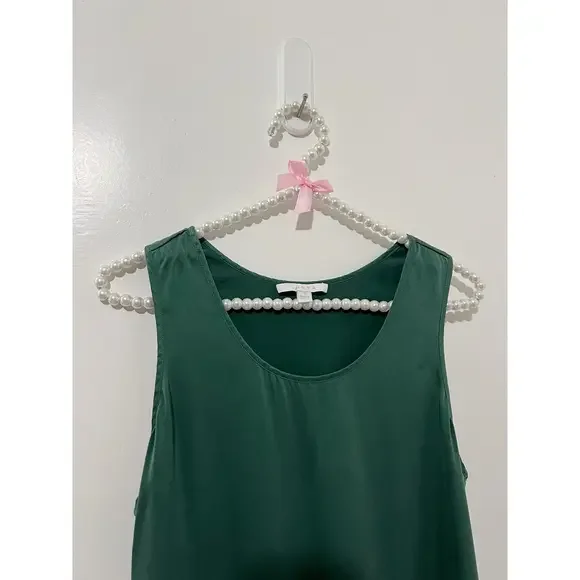 Lunya Green Lightweight Washable Silk Tulip Back Camisole Top Size Small - Picture 4 of 8